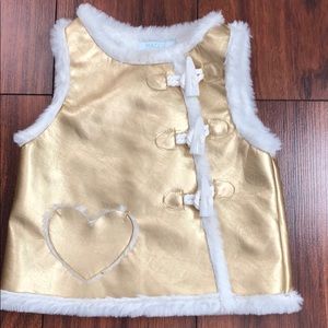 🛎 Maggie & Zoe Girls Gold & White Vest (18 Months) (SALE!)